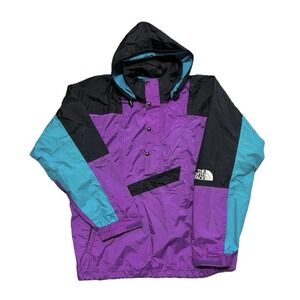 Vintage The North Face Gore-Tex Hooded Anorak Multicolor 90s Made in USA Large